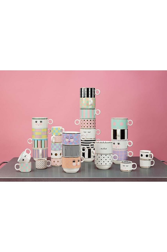 Набір чашок з підставкою Miss Etoile 4-pack 4979636 барвистий AA00