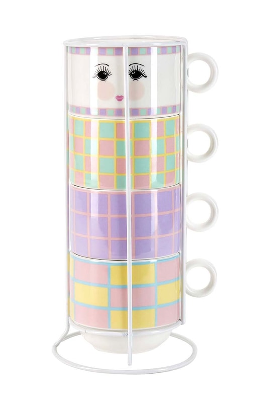 Miss Etoile set de căni cu suport 4-pack multicolor 4977586