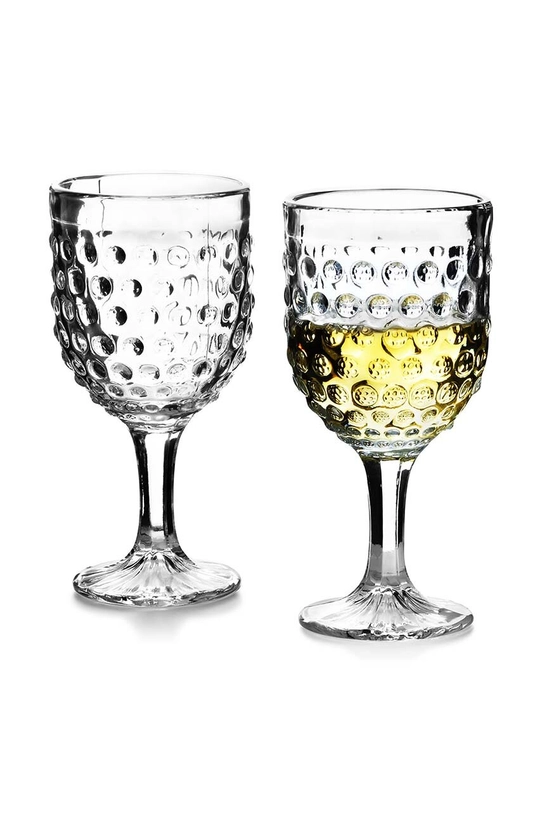 Affek Design set de pahare de vin Elise Dots 280 ml 6-pack transparent HTID8924