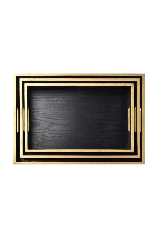 Kuhinja in bar Komplet pladnjev Affek Design Blanche 3-pack HTOS9181 črna