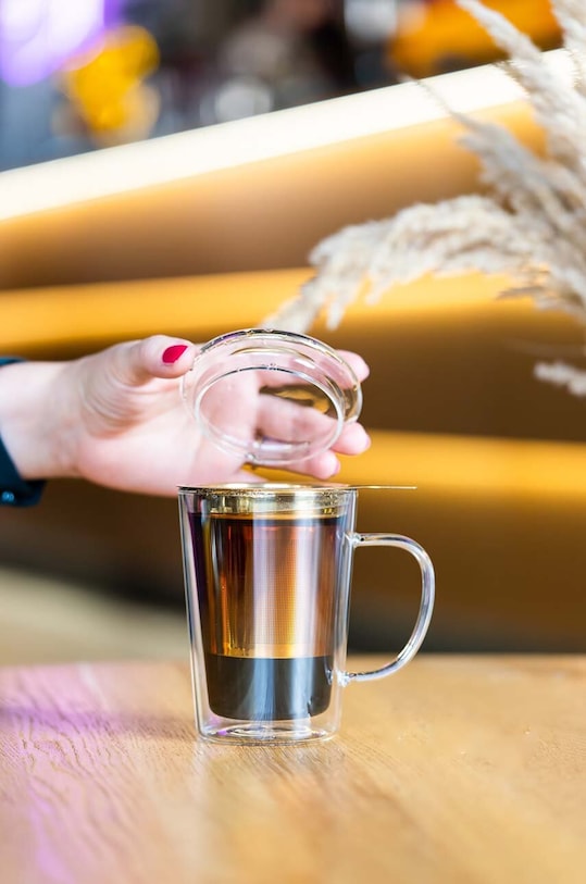 Pohár s infuzérom Vialli Design Amo 300 ml 29378 priesvitná