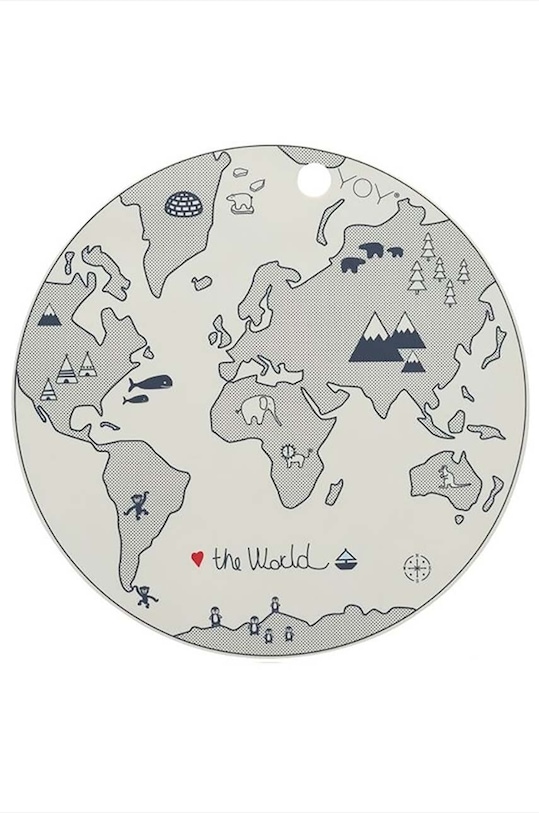 Talířová podložka OYOY The World šedá 1100920