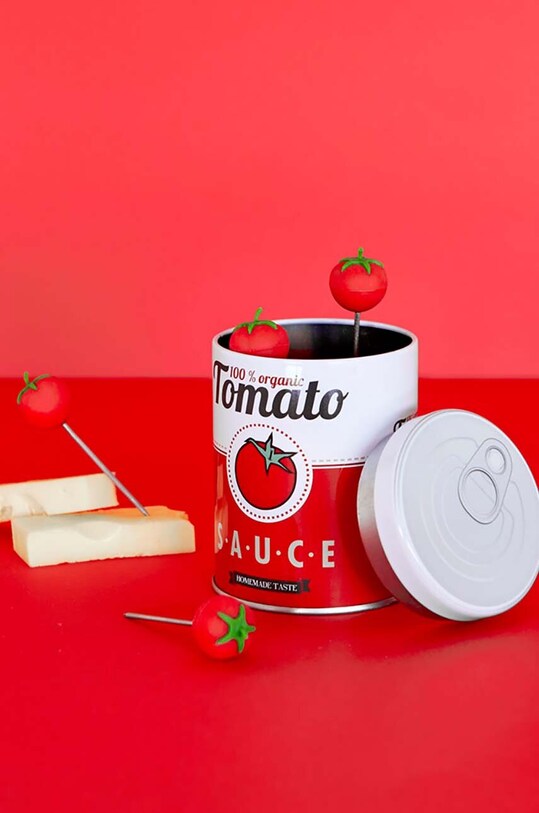 Kuchnia i bar Balvi zestaw widelców do przekąsek 6-pack 27302 czerwony