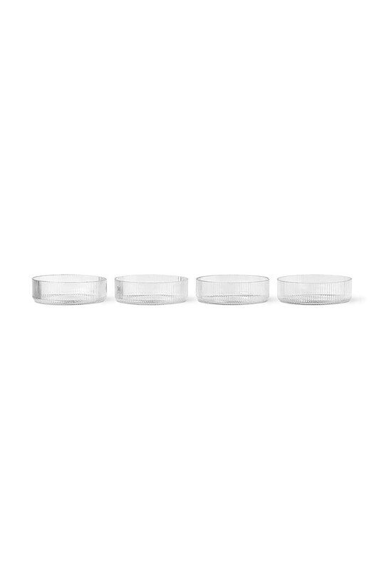 Сервировочная миска ferm LIVING Ripple 4 шт прозрачный 1104266335