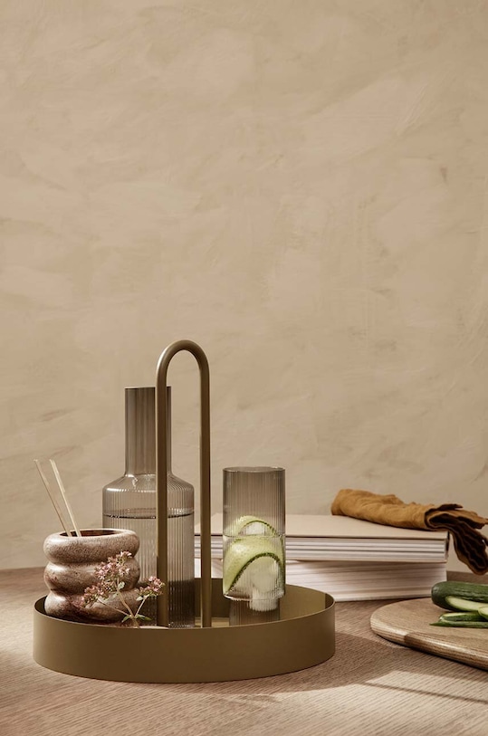 Набор стаканов для коктейлей ferm LIVING Ripple Long Drink Glasses 4 шт серый 100128112
