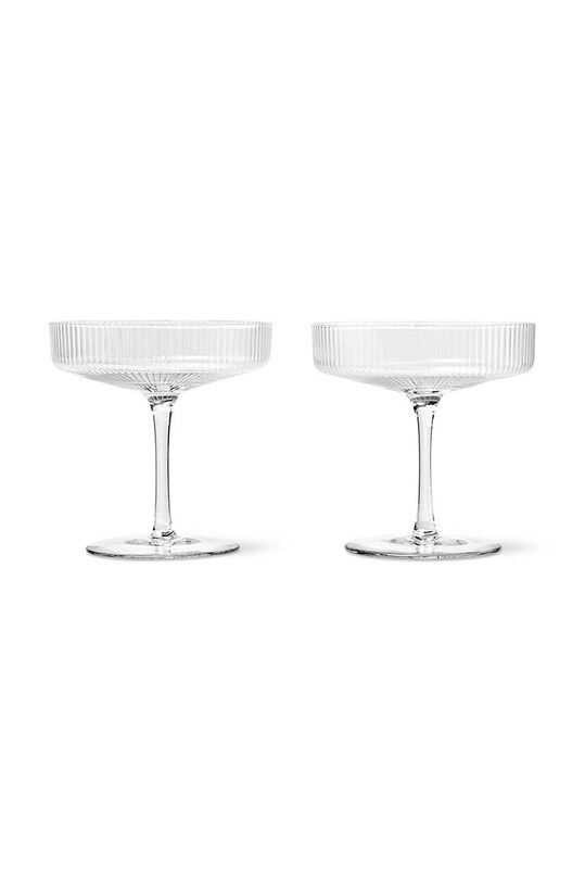 ferm LIVING calice da schampagne Ripple Champagne pacco da 2 transparente 5444