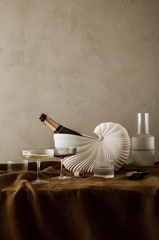 ferm LIVING calice da schampagne Ripple Champagne pacco da 2 5444