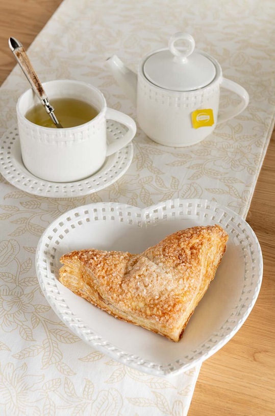 J-Line zestaw do herbaty biały 34643.