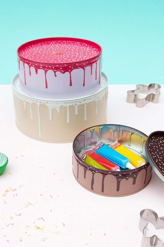 Кухня та бар Коробка для зберігання Luckies of London Cake Storage Tins 3-pack SK.TINCAKE1 барвистий