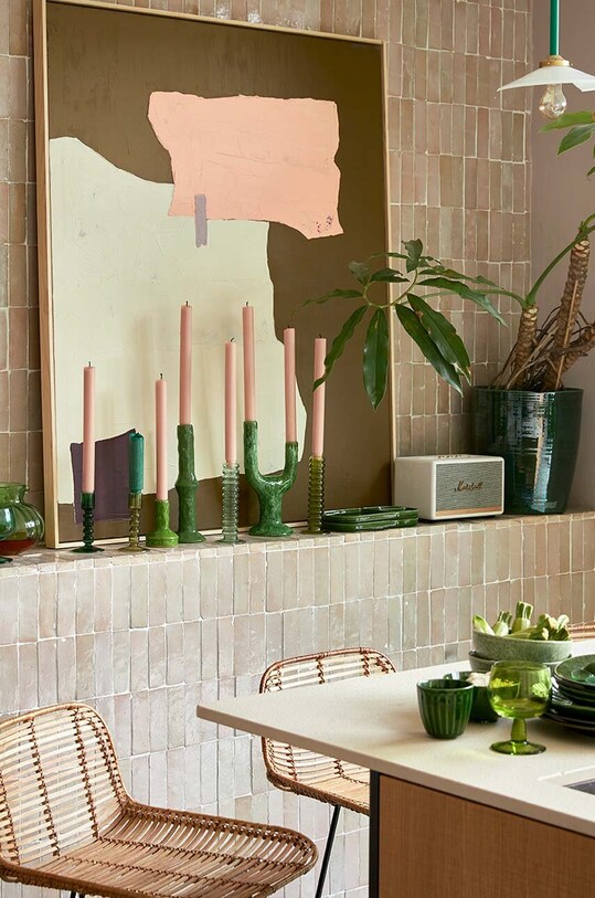 Hkliving zestaw talerzy Emeralds 2-pack zielony ACE7011