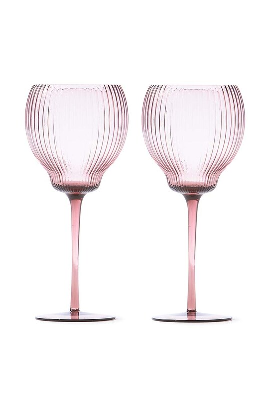 Pols Potten set de pahare de vin Pum 2-pack roz 140.230.154