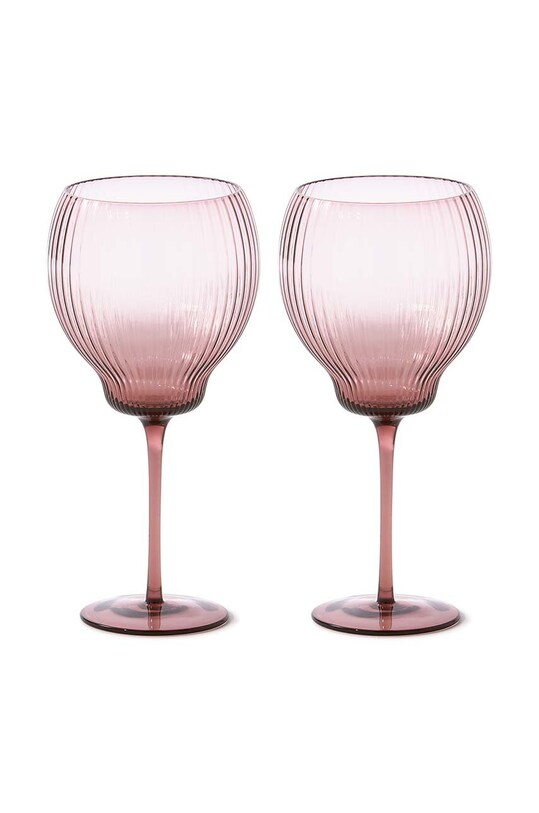 Pols Potten set de pahare de vin Pum 2-pack 140.230.154 roz AA00