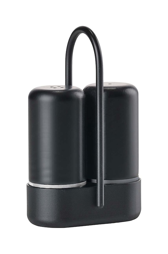 Soľnička a korenička s tanierikom Zone Denmark Singles čierna 10542