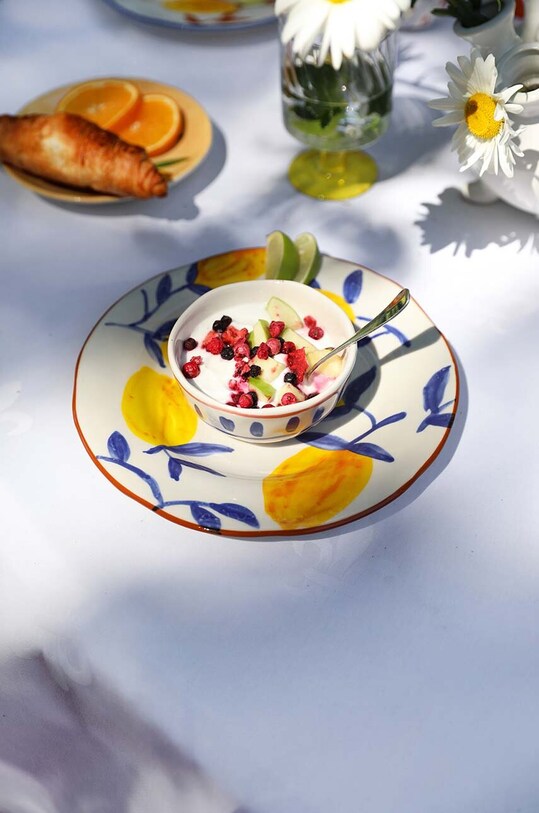 Κουζίνα και μπαρ Σετ πιάτων &k amsterdam Plate Lemon Twig 4-pack 2811.02 πολύχρωμο