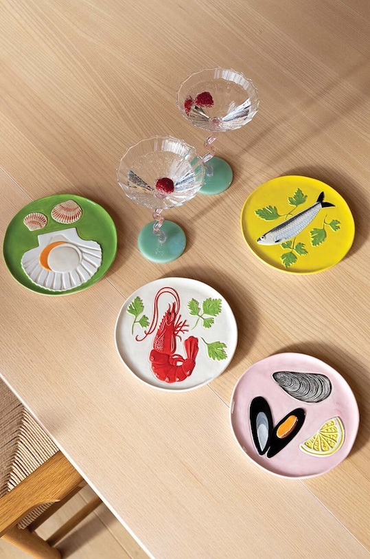 Bucătărie și bar &k amsterdam un set de farfurii Plate de la mer set 4-pack 2823.05 multicolor