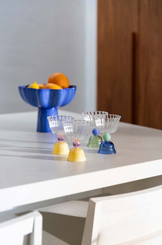 &k amsterdam zestaw kieliszków Glass Tulip Caramel 2-pack 351.05 multicolor AA00