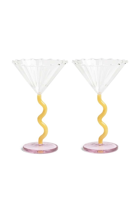 Σετ ποτηριών κρασιού &k amsterdam Coupe Curve Caramel 2-pack πολύχρωμο 352.04
