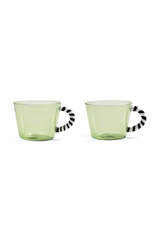 &k amsterdam zestaw szklanek Glass Duet Green 2-pack zielony 356.01