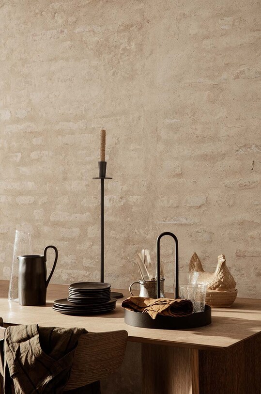 Podnos ferm LIVING Grib Tray 1104263308 čierna AA00
