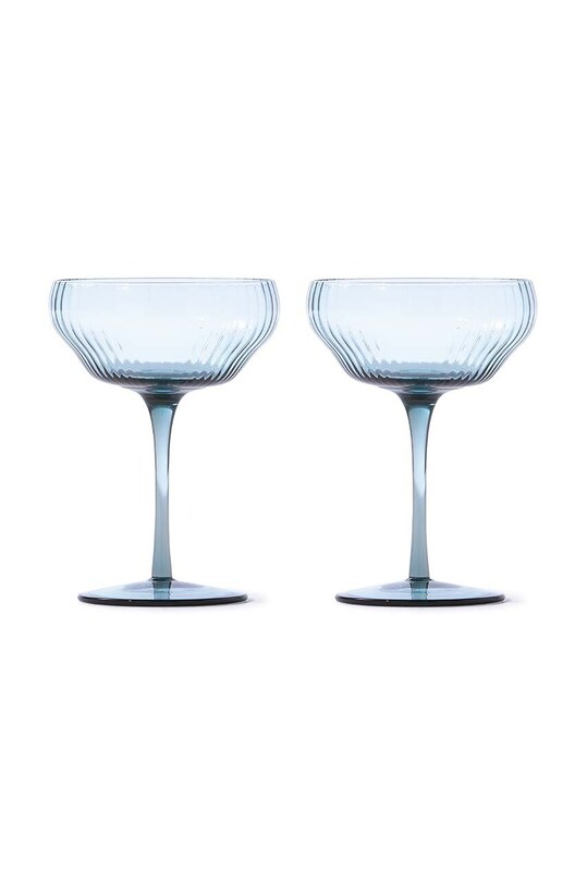 Sada pohárov na šampanské Pols Potten Pum Coupe 250 ml 2-pak modrá 140.230.151