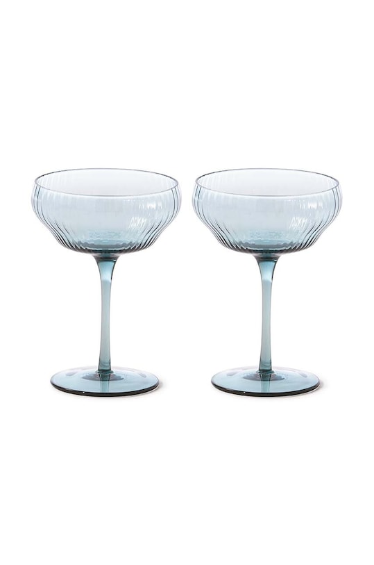 Sada pohárov na šampanské Pols Potten Pum Coupe 250 ml 2-pak 140.230.151 modrá AA00