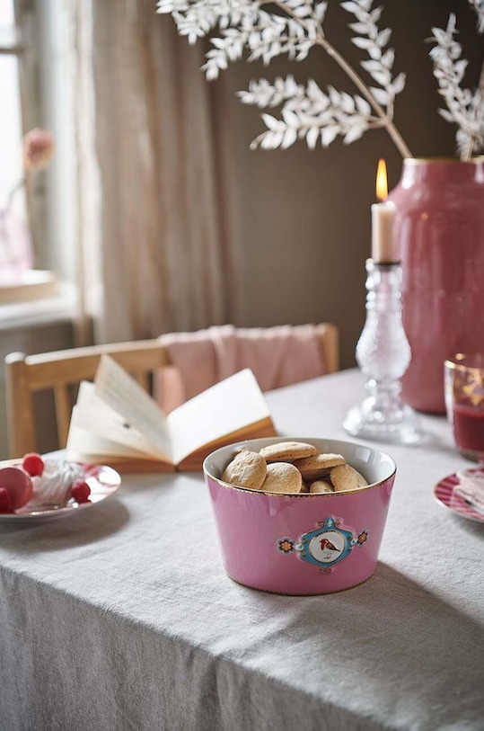 Pip Studio zestaw misek Love Birds Medallion 4-pack 51003159 różowy AA00