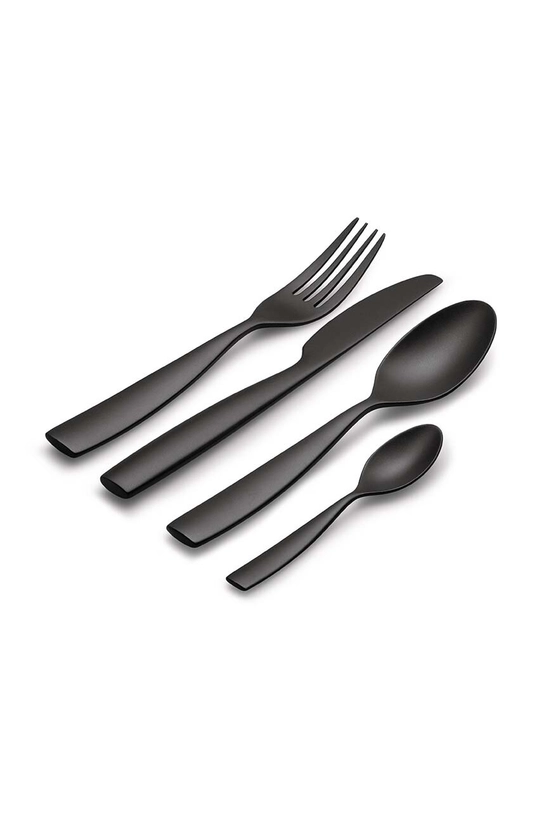 Alessi komplet sztućców Dressed En Plein Air 4-pack czarny MW74S4.B