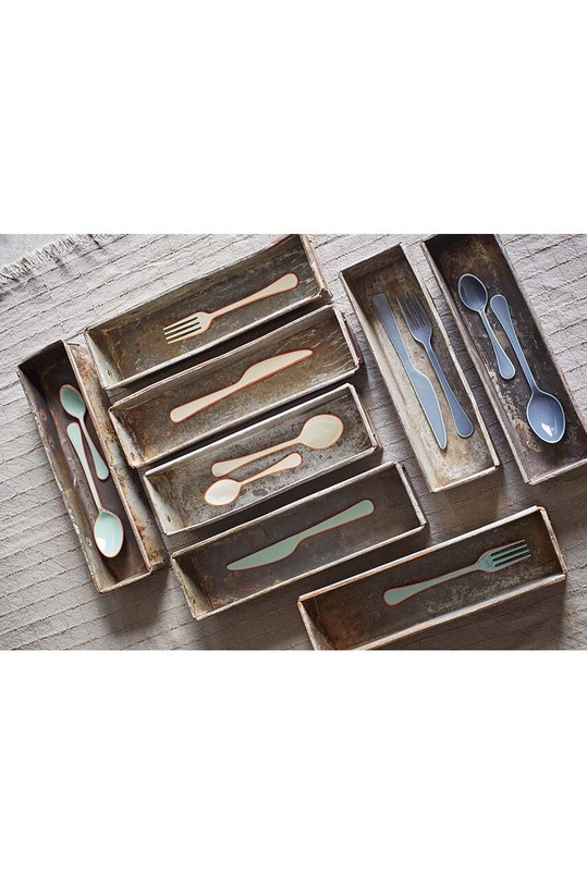 Madam Stoltz set de tacamuri Enamel Cutlery 4-pack 29089.B verde AA00