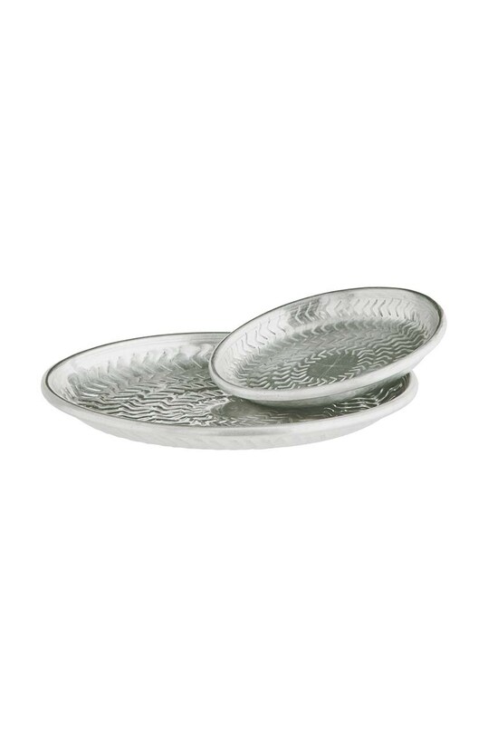 Декоративный поднос Madam Stoltz Hammered 2 шт серый T164SIL.SXS