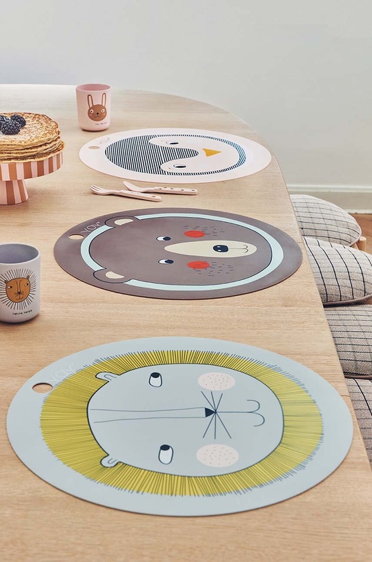 OYOY suport decorativ pentru farfurie Placemat Lion 110082 multicolor AA00