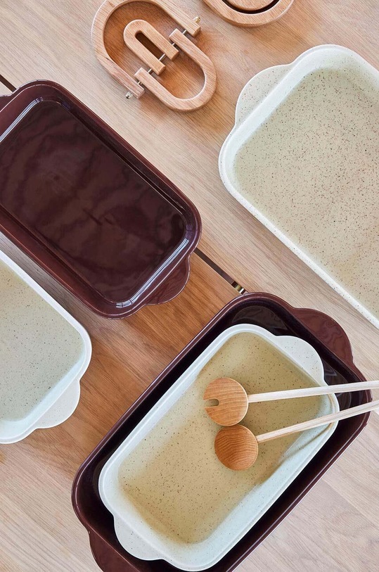 Kuchyňa a bar Podstavec na teplé jedlá OYOY Rainbow Wooden Trivet L301124 béžová