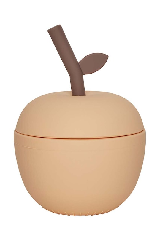 OYOY kubek z pokrywką Apple Cup 250 ml beżowy M107562