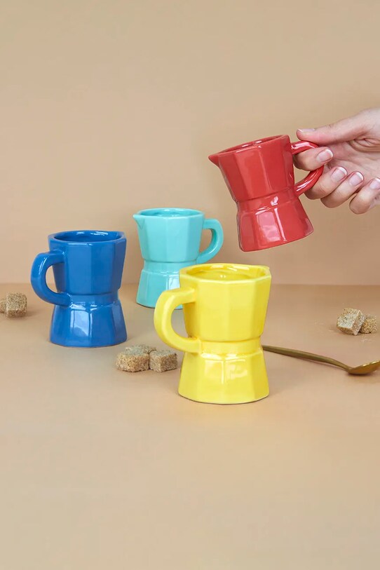 Komplet skodelic Balvi Moka 120 ml 4-pack pisana 27675