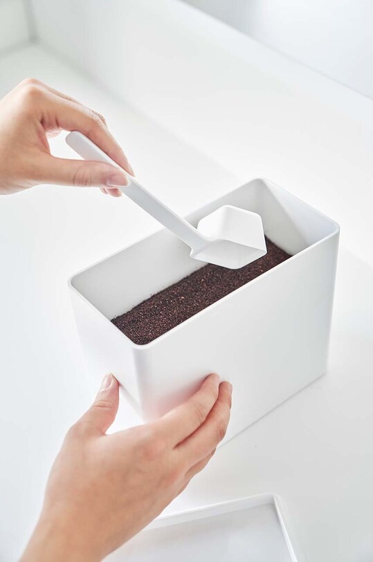 Yamazaki recipient de cafea cu lingura Tower 6907 alb
