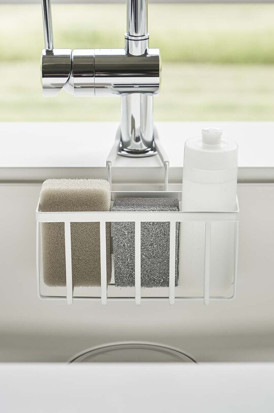 Yamazaki organizer do zlewu Tower biały 5639