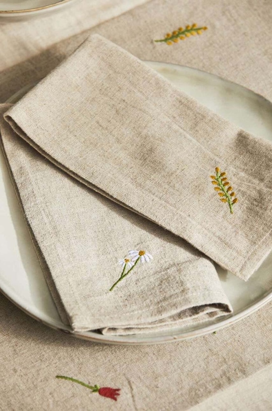 Calma House zestaw serwetek Spring 2-pack 45 x 45 cm beżowy SPRING.45S.NAT