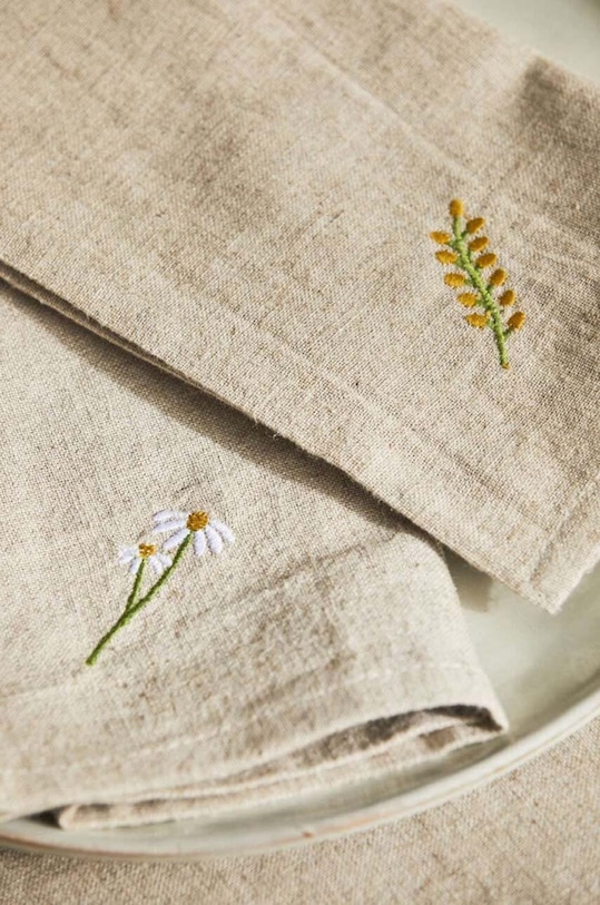 Calma House zestaw serwetek Spring 2-pack 45 x 45 cm SPRING.45S.NAT beżowy