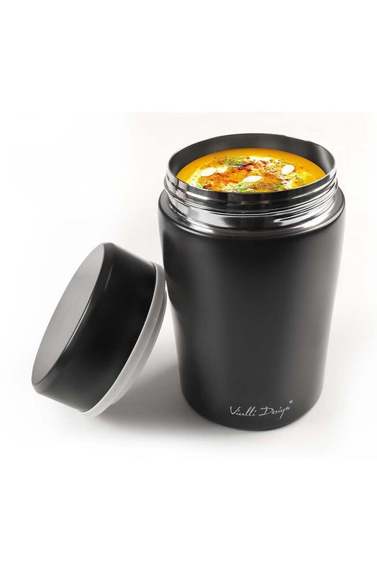 Bucătărie și bar Vialli Design termos pentru pranz Fuori 500 ml 7725 negru