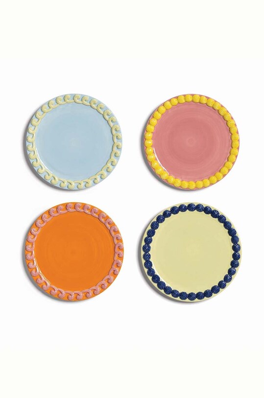 &k amsterdam set piatti pacco da 4 multicolore 2827.01