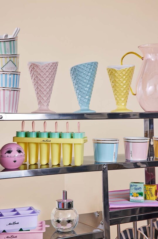 Стаканчик для морозива з ложкою Miss Etoile Icecream Cup 4976077 жовтий AA00