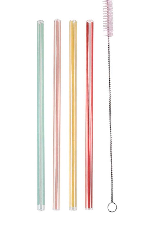 Miss Etoile zestaw słomek ze szczoteczką 4-pack multicolor 4974973