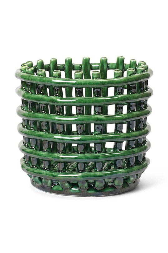Декоративний кошик ferm LIVING Ceramic Basket S зелений 1104268940