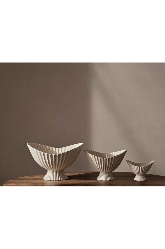 Μπολ ferm LIVING Fountain Bowl λευκό 1104269013