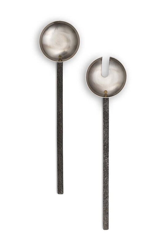 Ferm Living łyżki sałatkowe Obra 2-pack szary 1104268859