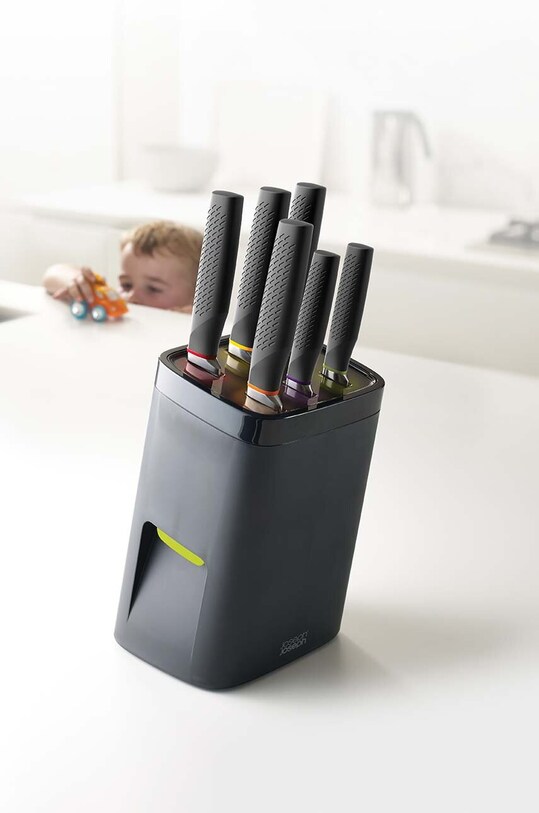 Joseph Joseph zestaw noży z organizerem Lockblock 6-pack 10125 szary