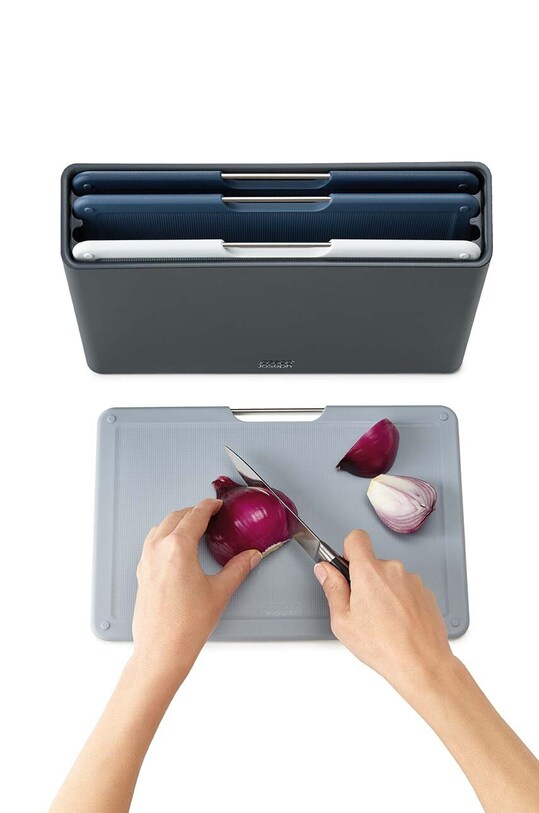 Joseph Joseph set de plăci de tăiat cu organizator Folio 4-pack 60186 gri AA00