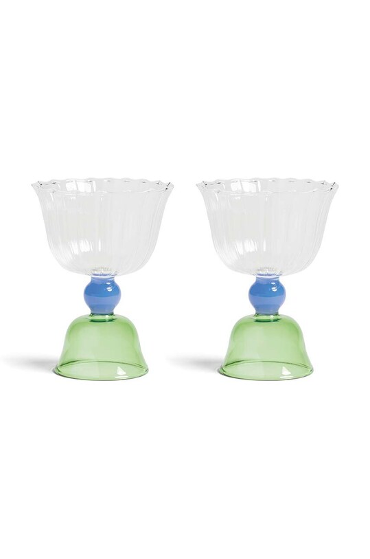 &k amsterdam borospohár készlet tulip green 200 ml 2 db többszínű 351.03