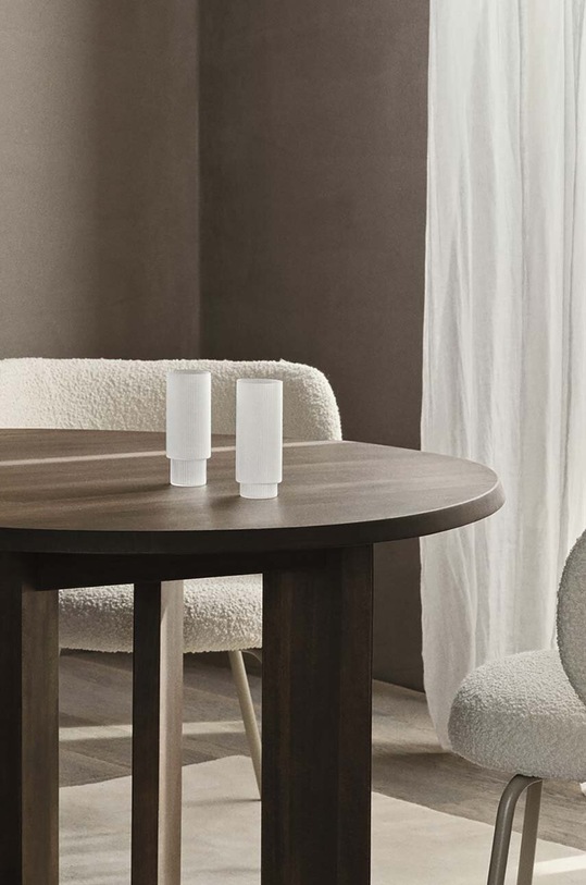 Kuchyňa a bar Sada pohárov na nápoje ferm LIVING Ripple Long Drink Glasses 300 ml 4-pak 1104269323 biela