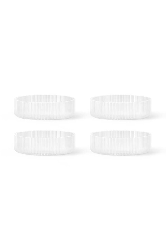 Ferm Living zestaw misek Ripple Serving Bowls 4-pack biały 1104269325
