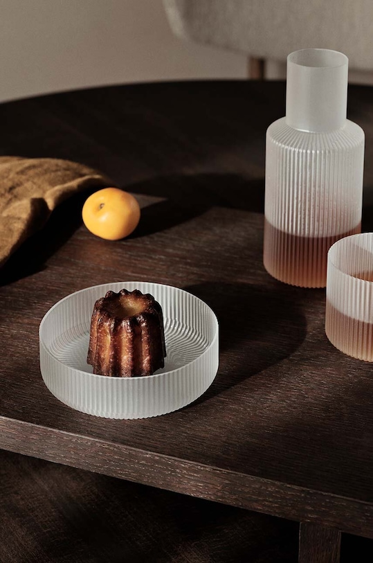 Καράφα με ποτήρι ferm LIVING Ripple Small Carafe Set 1104269326 λευκό AA00